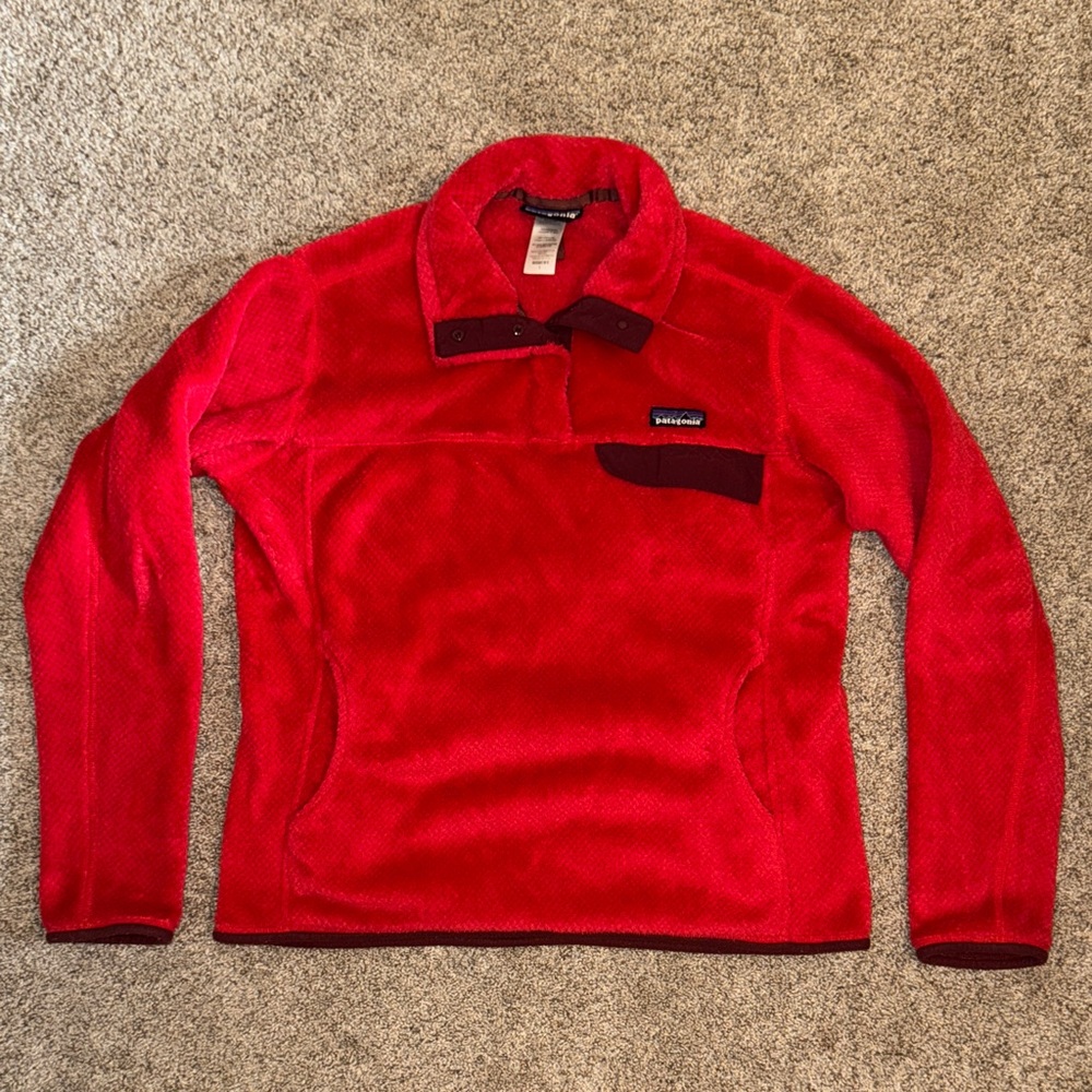 Patagonia Women’s Vibrant Red Pullover Sweater Sz L